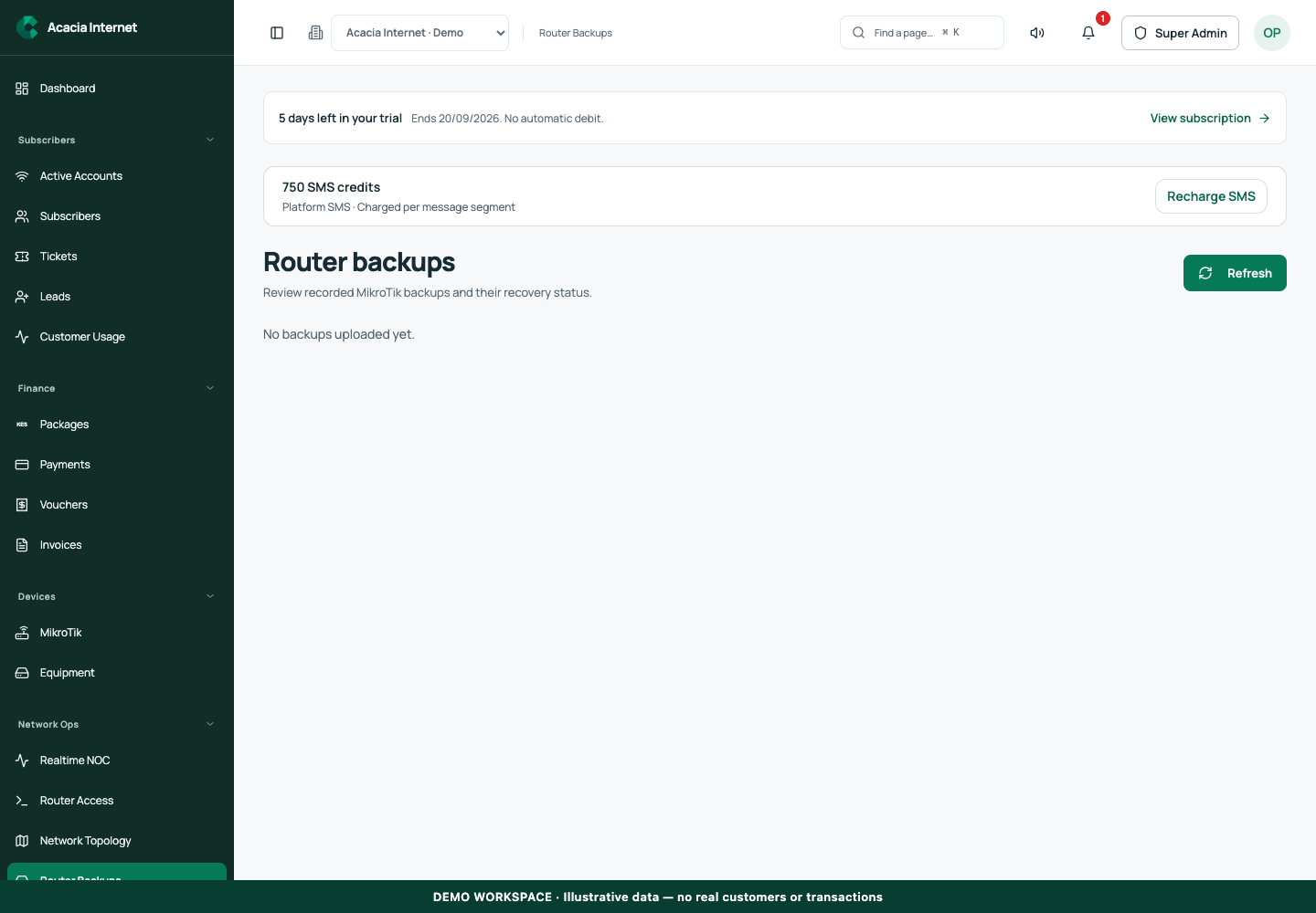 Demonstration of Create router backups and review maintenance operations