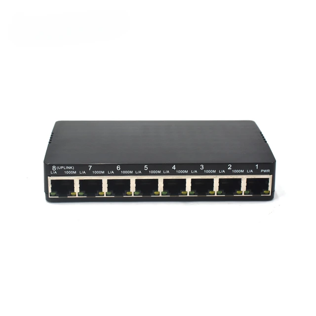 Reverse 8-Port PoE Switch 12V-1000Mbps
